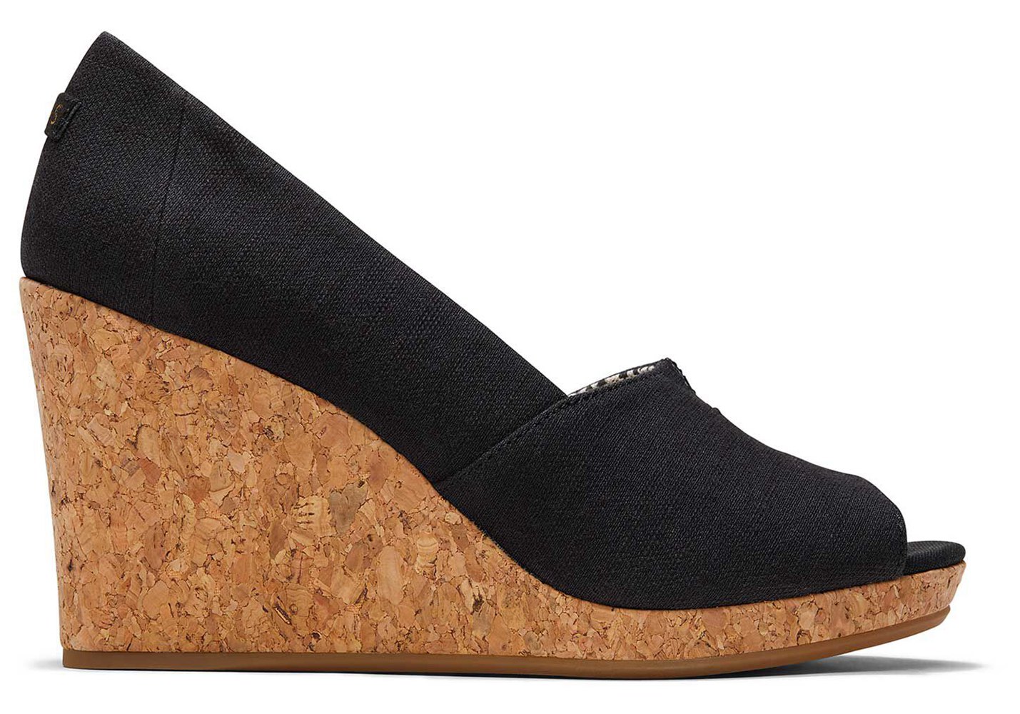 Toms Michelle Heel Wedge Black - Womens - 83415-GDTB